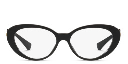 VERSACE Double Medusa Cat-Eye Eyeglasses in Black – Product Photo 1