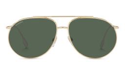 نظارات شمسية أفياتور من بربري بلون ذهبي فاتح - صورة المنتج 1