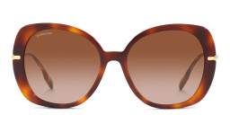 Shop BURBERRY Oversized Square Sunglasses in Light Havana online.