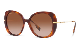 Shop BURBERRY Oversized Square Sunglasses in Light Havana online.