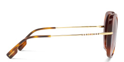 Shop BURBERRY Oversized Square Sunglasses in Light Havana online.