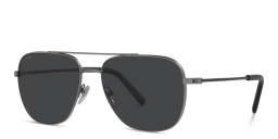 Shop BVLGARI Pilot Sunglasses in Matte Gunmetal online.