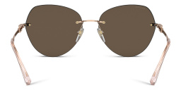 BVLGARI Rimless Pilot Sunglasses in Pink Gold – Product Photo 4