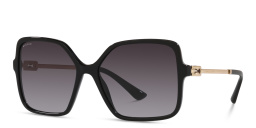 BVLGARI Oversized Square Sunglasses in Black – Product Photo 2