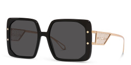Shop BVLGARI Oversized Square Sunglasses in Black online.