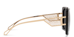 Shop BVLGARI Oversized Square Sunglasses in Black online.