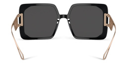 Shop BVLGARI Oversized Square Sunglasses in Black online.