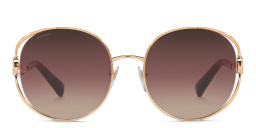 Shop BVLGARI Round Sunglasses in Pink Gold online.