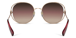 Shop BVLGARI Round Sunglasses in Pink Gold online.