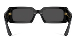 Shop Dolce & Gabbana Rectangle Sunglasses in Black online.