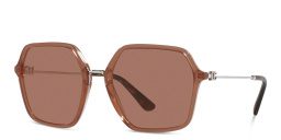 Dolce & Gabbana Oversized Square Sunglasses in Fleur Caramel – Product Photo 2