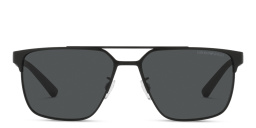 Shop Emporio Armani Square Sunglasses in Matte Black online.
