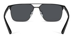 Shop Emporio Armani Square Sunglasses in Matte Black online.
