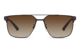 Shop Emporio Armani Square Sunglasses in Brown online.