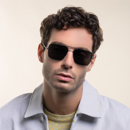 GIORGIO ARMANI Pilot Sunglasses in Matte Gunmetal – Product Photo 6