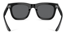 Shop GIORGIO ARMANI Rectangle Sunglasses in Black online.