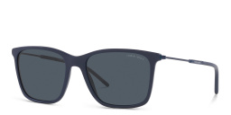 Shop GIORGIO ARMANI Square Sunglasses in Matte Blue online.