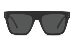 Shop GIORGIO ARMANI Unisex Square Sunglasses in Black online.