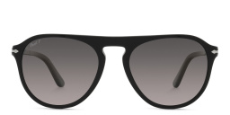 Shop PERSOL Unisex Aviator Sunglasses in Black online.