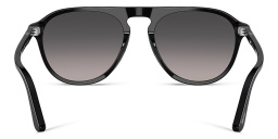 Shop PERSOL Unisex Aviator Sunglasses in Black online.