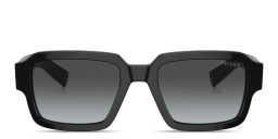 Shop PRADA Heritage Square Sunglasses in Black online.