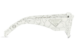 PRADA Cat-Eye Sunglasses in Matte White Marble – Product Photo 3