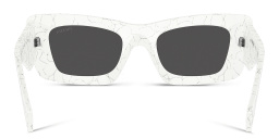 PRADA Cat-Eye Sunglasses in Matte White Marble – Product Photo 4