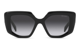 PRADA Triangle Logo Irregular Sunglasses in Black – Product Photo 1