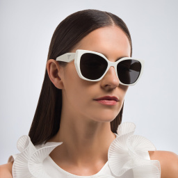 PRADA Pillow Sunglasses in White – Product Photo 6