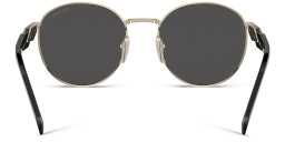 Shop PRADA Round Sunglasses in Pale Gold online.