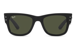 Shop Ray-Ban Mega Wayfarer Unisex Square Sunglasses in Black online.