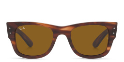 Shop Ray-Ban Mega Wayfarer Unisex Square Sunglasses in Striped Havana online.