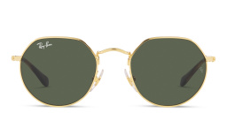 Shop Ray-Ban Junior Jack Kids Irregular Sunglasses in Gold online.