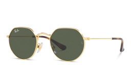 Shop Ray-Ban Junior Jack Kids Irregular Sunglasses in Gold online.