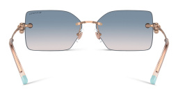 Shop TIFFANY Rimless Rectangle Sunglasses in Gold online.