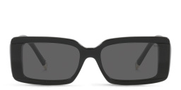 TIFFANY T Motif Unisex Rectangle Sunglasses in Black – Product Photo 1
