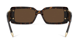 TIFFANY T Motif Unisex Rectangle Sunglasses in Havana – Product Photo 4