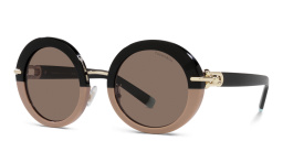Shop TIFFANY Round Sunglasses in Black online.