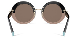 Shop TIFFANY Round Sunglasses in Black online.
