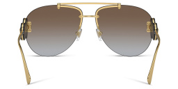VERSACE Double Medusa rimless Pilot sunglasses in Gold – Product Photo 4