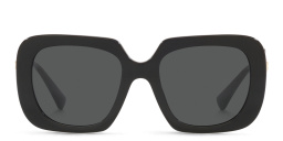 VERSACE Double Medusa square sunglasses in Black – Product Photo 1