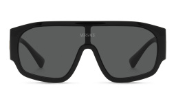VERSACE Logo Aviator Sunglasses in Black – Product Photo 1