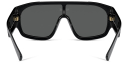 VERSACE Logo Aviator Sunglasses in Black – Product Photo 4