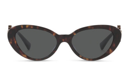 VERSACE Double Medusa Cat-Eye Sunglasses in Havana – Product Photo 1