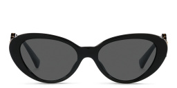 VERSACE Double Medusa Cat-Eye Sunglasses in Black – Product Photo 1