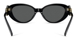 VERSACE Double Medusa Cat-Eye Sunglasses in Black – Product Photo 4