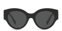 VERSACE Crystal-embellished Medusa Sunglasses in Black – Product Photo 1