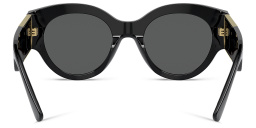 VERSACE Crystal-embellished Medusa Sunglasses in Black – Product Photo 4