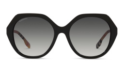 Shop BURBERRY Oversized Irregular Sunglasses in Black online.