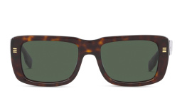 BURBERRY Rectangle Sunglasses in Dark Havana – Product Photo 1